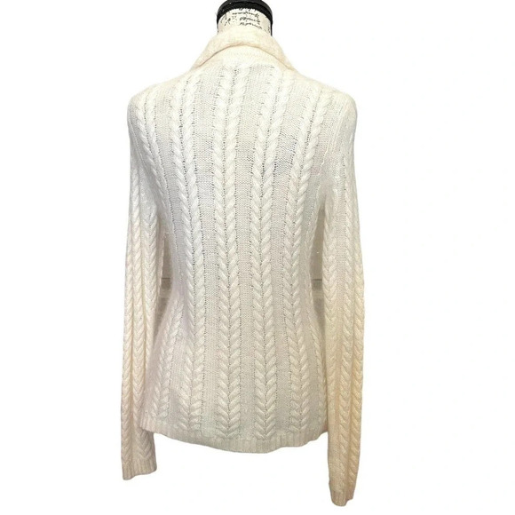 Kenar Angora Rabbit Hair Nylon Cable Knit Cardigan Size Small - Picture 2 of 6
